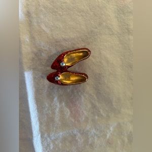 Ruby Red Slippers Brooch Pin Enamel 1999 Vintage Signed